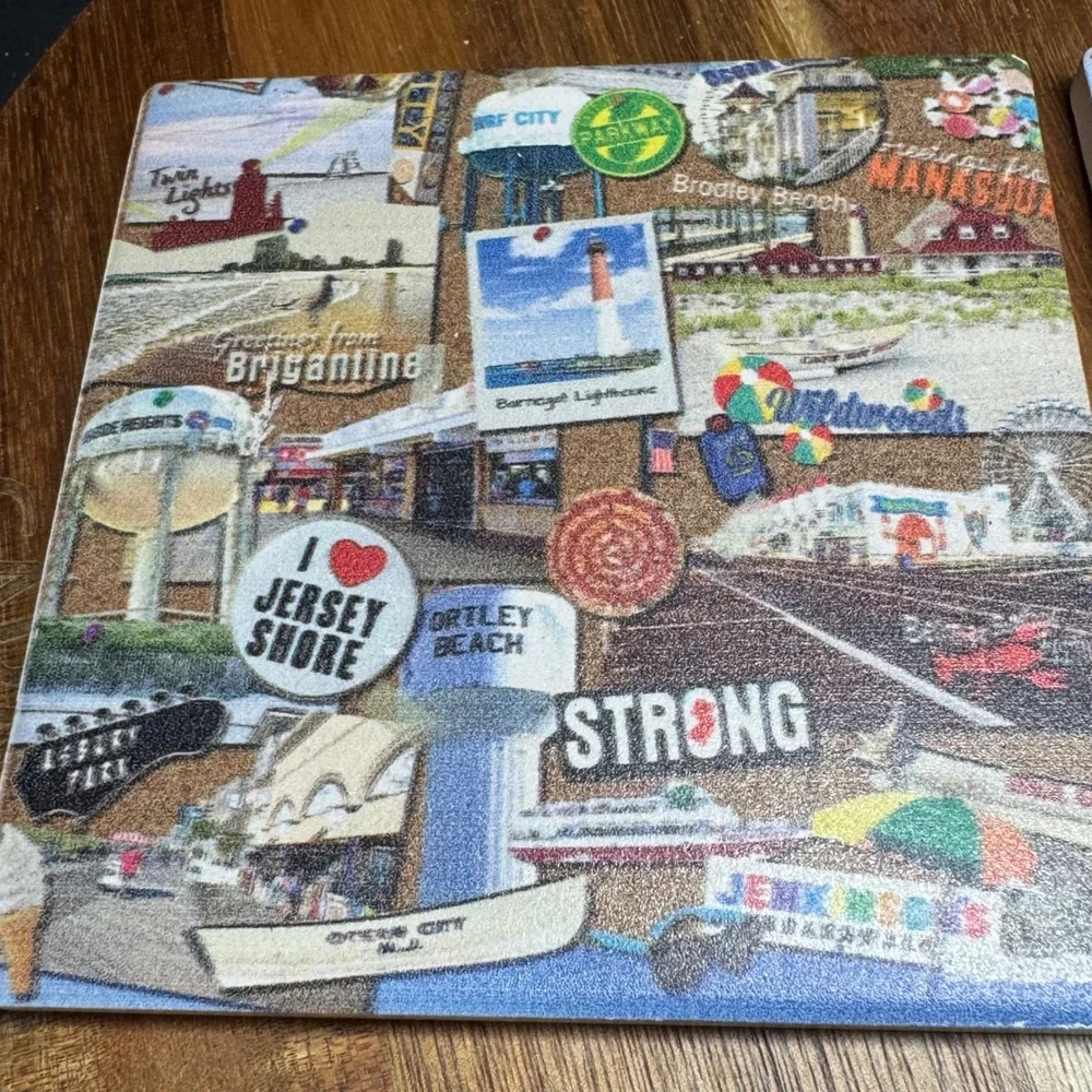 Thirstystone I Love Jersey Shore Strong Sandstone Coasters Set of 2 FS-ZW84